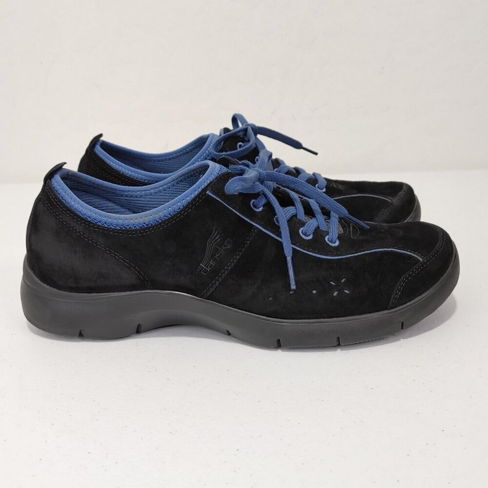 Dansko Black Suede Leather Lace Up Sporty Sneakers Men's Size 42 / 8.5-9…